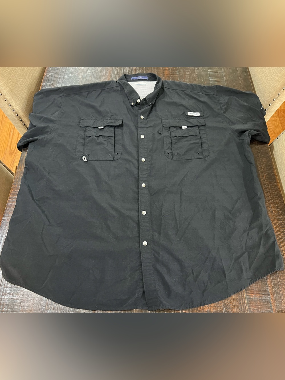 Columbia PFG Bahama Men’s 4XT Black Short Sleeve Fishing Shirt Big Tall
